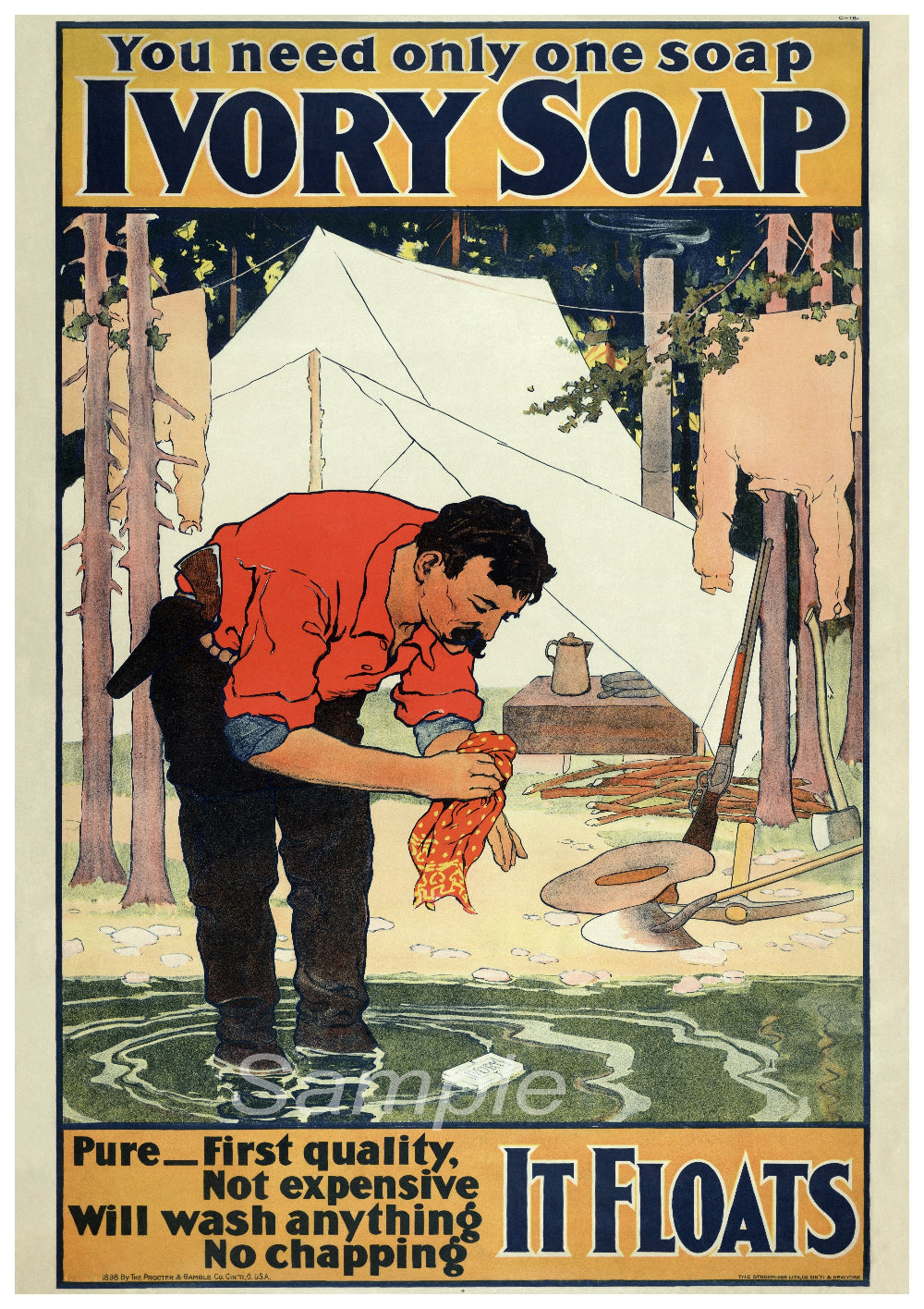 man washing with soap.